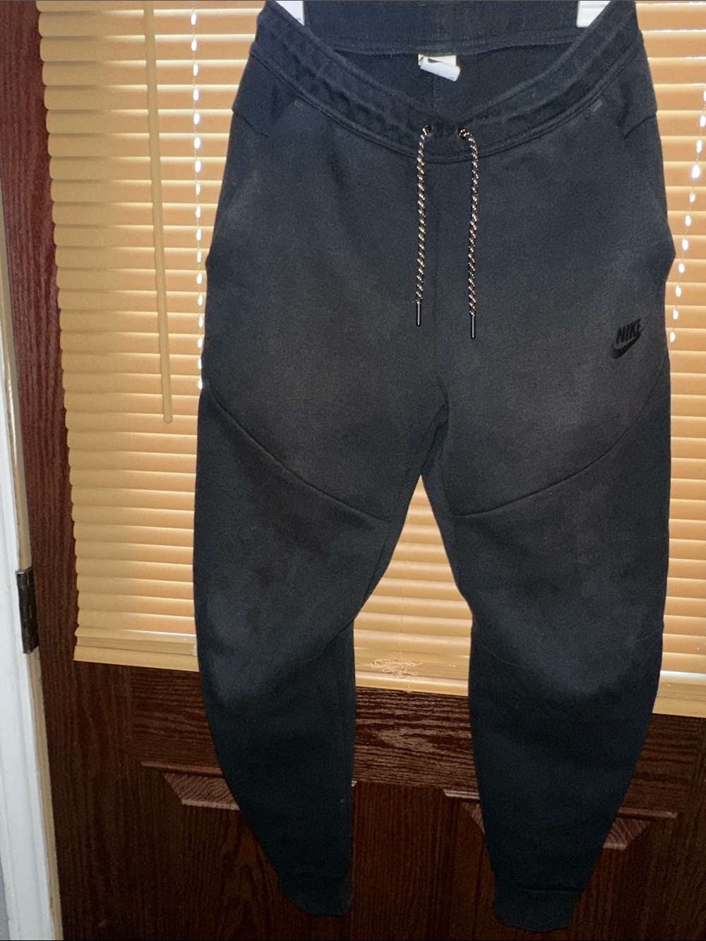 Nike Black Athletic Joggers with Contrast Drawstring